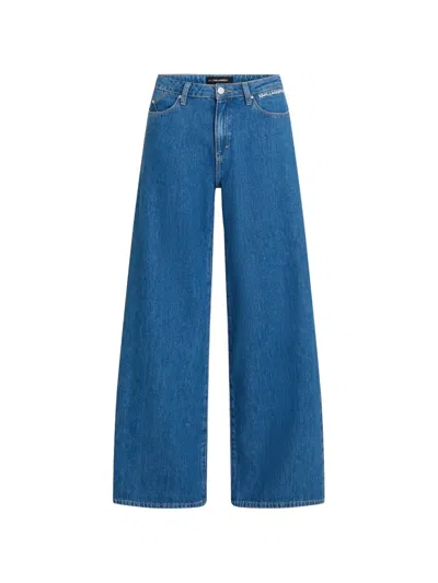 Karl Lagerfeld Logo-motif Jeans In Blue