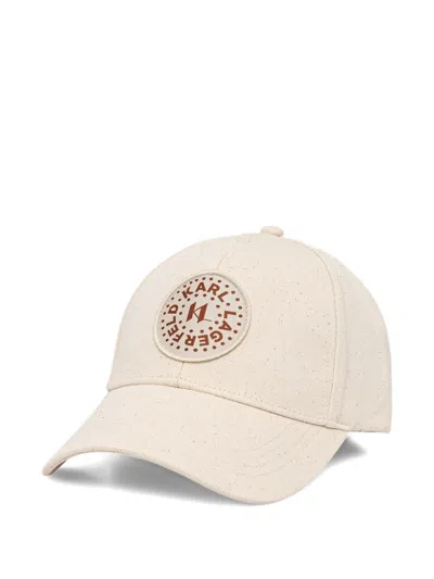 Karl Lagerfeld Logo-patch Baseball Cap In Neutral