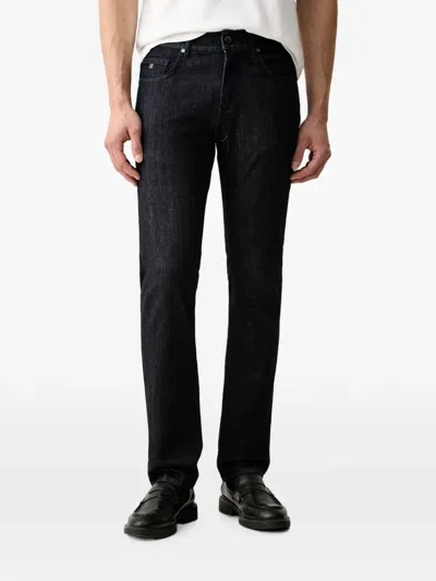 Karl Lagerfeld Logo-patch Slim-fit Jeans In Black