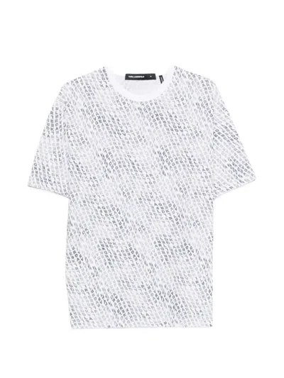 Karl Lagerfeld Logo-pattern T-shirt In Multi