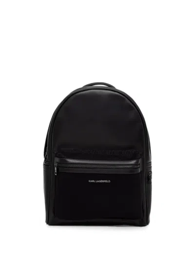 Karl Lagerfeld Logo-plaque Backpack In Pink