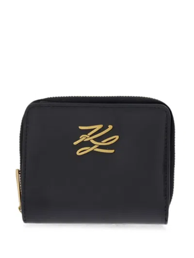 Karl Lagerfeld Logo-plaque Bifold Wallet In White