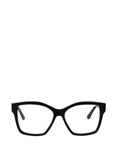 Karl Lagerfeld Logo-plaque Square-frame Glasses In Black