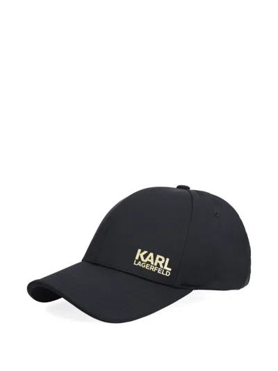 Karl Lagerfeld Logo-print Baseball Cap In Black