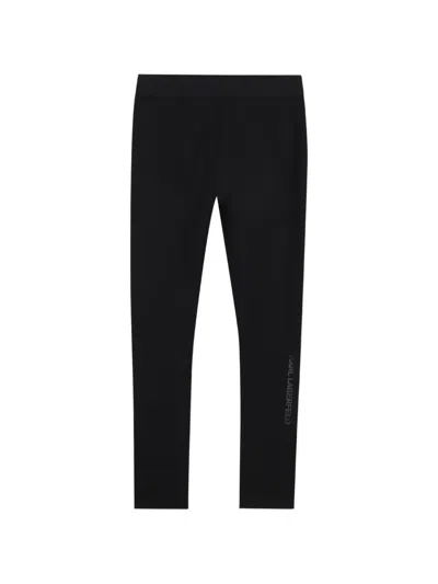Karl Lagerfeld Kids' Logo-print Leggings In Black