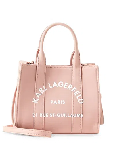 Karl Lagerfeld Logo-print Mini Tote Bag In Pink