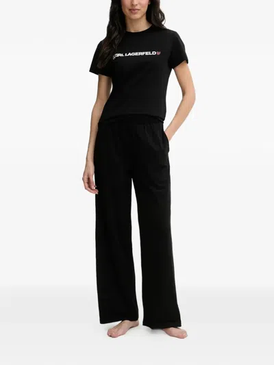 Karl Lagerfeld Logo-print Pajamas In Multi