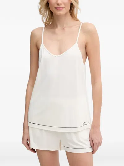 Karl Lagerfeld Logo-print Pajamas In White