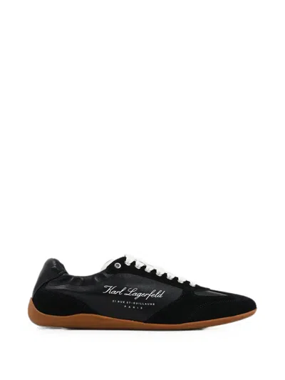Karl Lagerfeld Logo-print Panelled Sneakers In Black