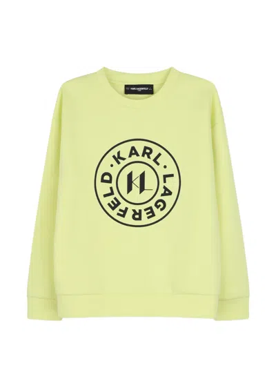 Karl Lagerfeld Kids' Logo-print Sweatshirt In Green