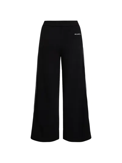 Karl Lagerfeld Logo-print Track Pants In Black