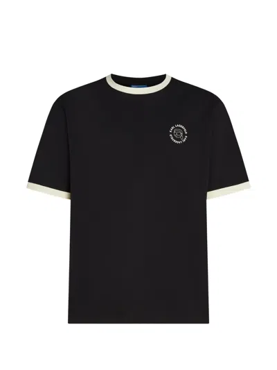 Karl Lagerfeld Logo-print T-shirt In Black