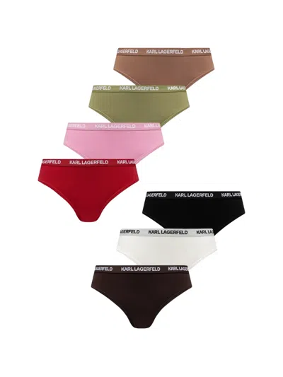 Karl Lagerfeld Logo-waistband Briefs In Multi