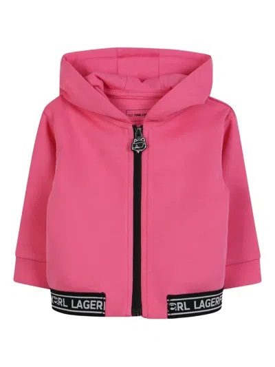 Karl Lagerfeld Babies' Logo-waistband Tracksuit (set Of Three) In Pink