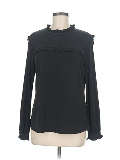 Pre-owned Karl Lagerfeld Long Sleeve Blouse In Black