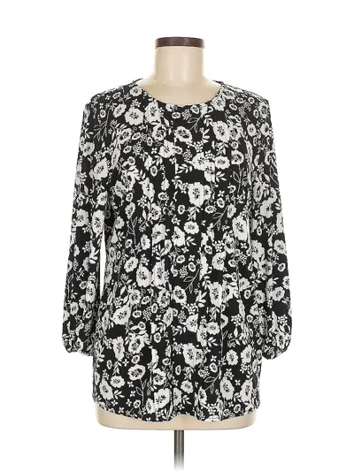 Pre-owned Karl Lagerfeld Long Sleeve Blouse In Black