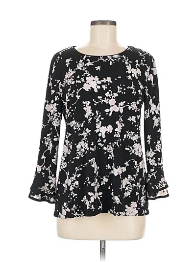 Pre-owned Karl Lagerfeld Long Sleeve Blouse In Black