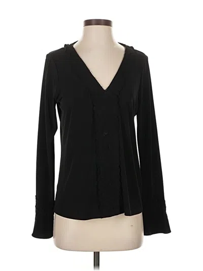 Pre-owned Karl Lagerfeld Long Sleeve Blouse In Black