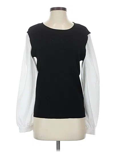 Pre-owned Karl Lagerfeld Long Sleeve Blouse In Black