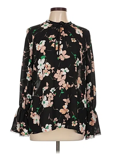 Pre-owned Karl Lagerfeld Long Sleeve Blouse In Black