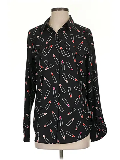 Pre-owned Karl Lagerfeld Long Sleeve Blouse In Black