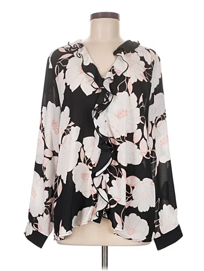 Pre-owned Karl Lagerfeld Long Sleeve Blouse In Black