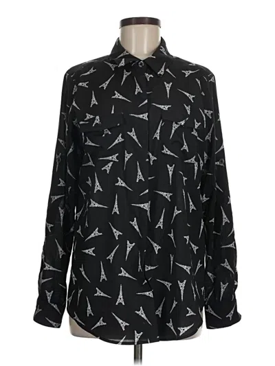 Pre-owned Karl Lagerfeld Long Sleeve Blouse In Black