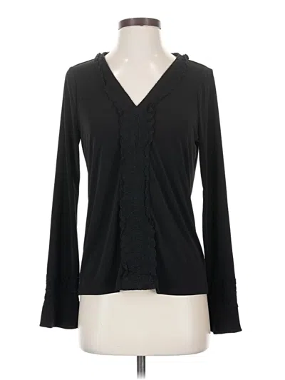 Pre-owned Karl Lagerfeld Long Sleeve Blouse In Black
