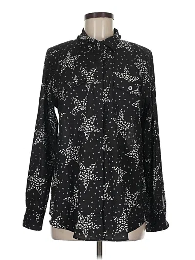 Pre-owned Karl Lagerfeld Long Sleeve Blouse In Black