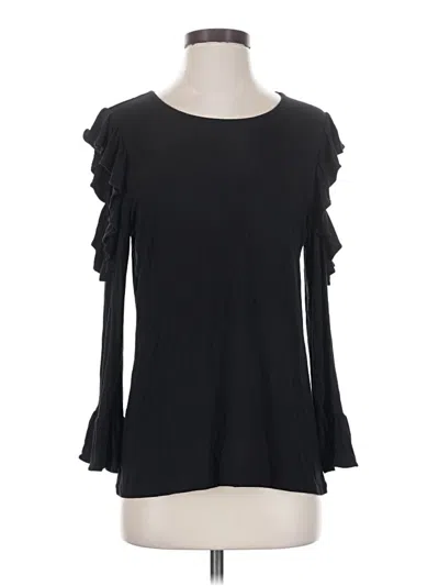 Karl Lagerfeld Long Sleeve Blouse In Black