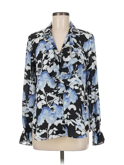 Pre-owned Karl Lagerfeld Long Sleeve Blouse In Blue