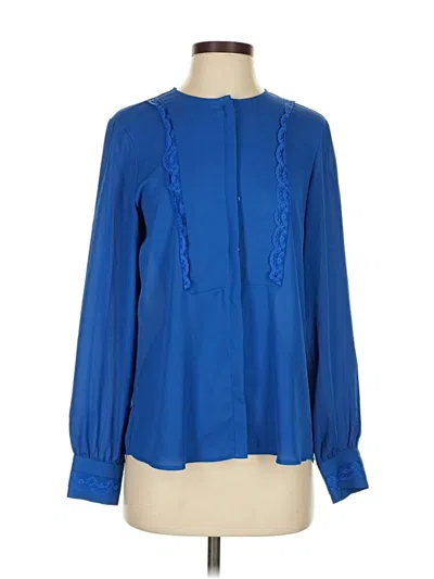 Pre-owned Karl Lagerfeld Long Sleeve Blouse In Blue