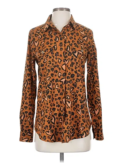 Pre-owned Karl Lagerfeld Long Sleeve Blouse In Brown