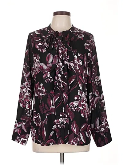 Pre-owned Karl Lagerfeld Long Sleeve Blouse In Burgundy