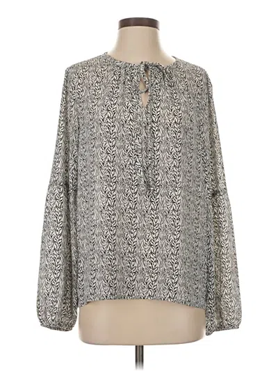 Pre-owned Karl Lagerfeld Long Sleeve Blouse In Gray
