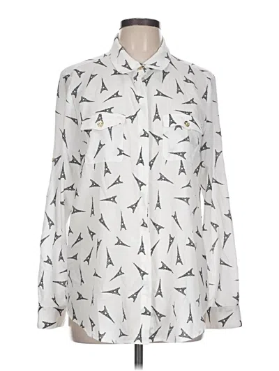 Pre-owned Karl Lagerfeld Long Sleeve Blouse In Ivory