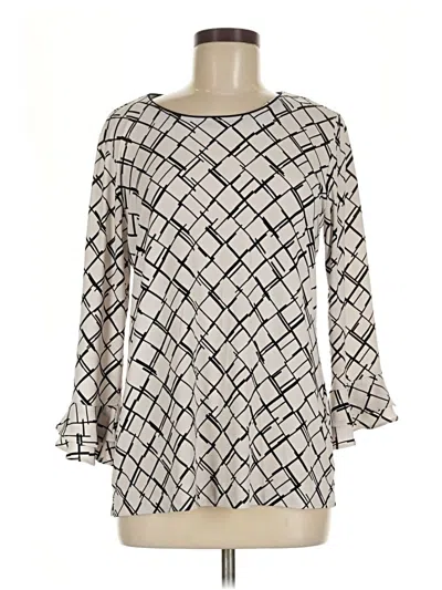 Pre-owned Karl Lagerfeld Long Sleeve Blouse In Ivory
