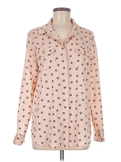 Pre-owned Karl Lagerfeld Long Sleeve Blouse In Pink