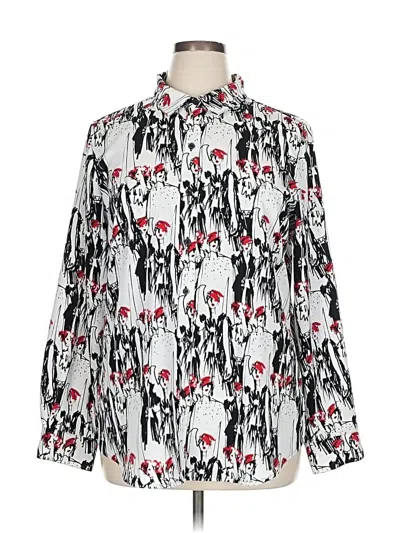 Pre-owned Karl Lagerfeld Long Sleeve Blouse In Silver