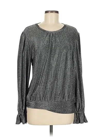 Pre-owned Karl Lagerfeld Long Sleeve Blouse In Silver