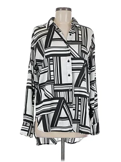 Pre-owned Karl Lagerfeld Long Sleeve Blouse In Silver