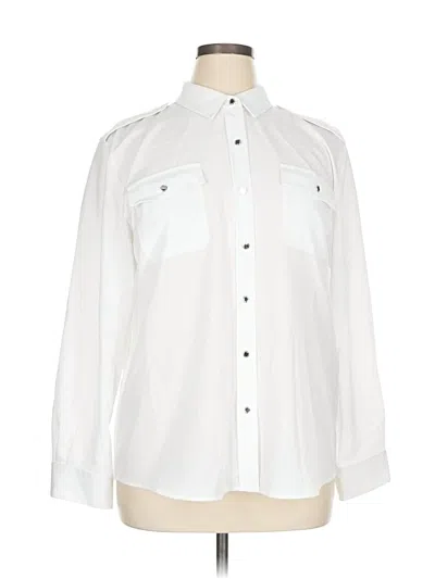 Pre-owned Karl Lagerfeld Long Sleeve Blouse In White