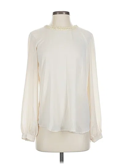 Pre-owned Karl Lagerfeld Long Sleeve Blouse In White