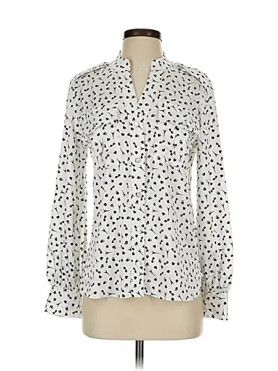 Pre-owned Karl Lagerfeld Long Sleeve Blouse In White