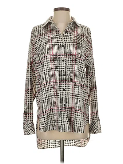 Pre-owned Karl Lagerfeld Long Sleeve Blouse In White