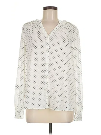 Karl Lagerfeld Long Sleeve Blouse In White