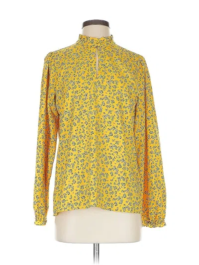 Pre-owned Karl Lagerfeld Long Sleeve Blouse In Yellow