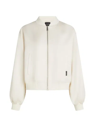 Karl Lagerfeld Long-sleeve Bomber Jacket In Neutral