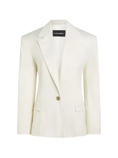 Karl Lagerfeld Blazer Mit Knopfverschluss In Neutral