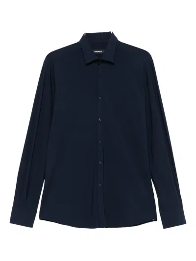 Karl Lagerfeld Long-sleeve Button-down Shirt In Blue